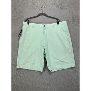 Chaps Shorts Men 40X10 Mint Green Oxford Cloth Khaki Chino Flat Front Pocket NEW